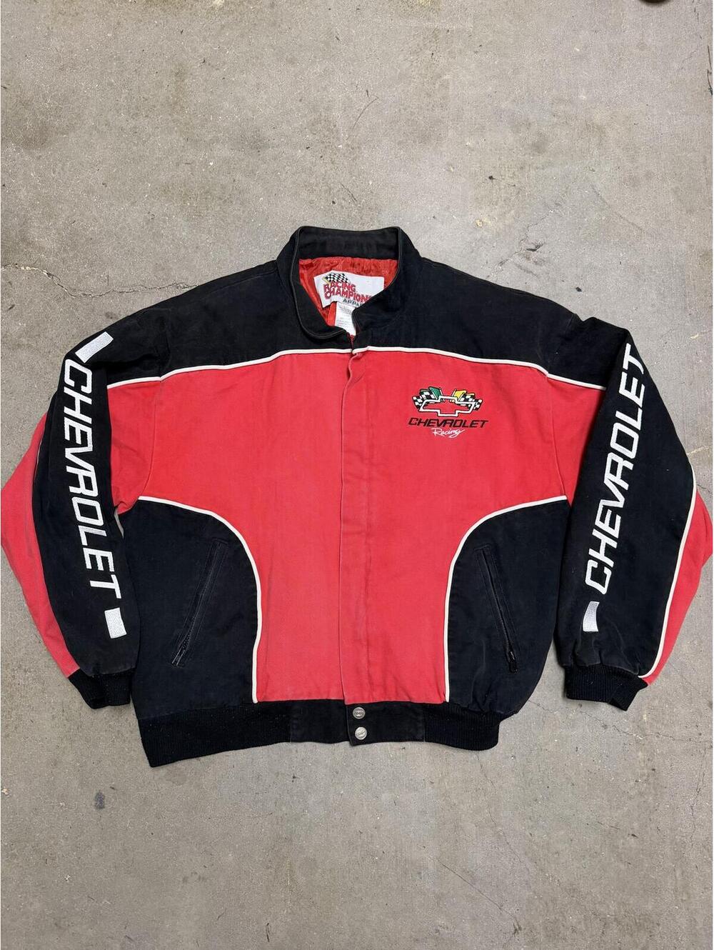 VTG 90s NASCAR Racing Champions Chevrolet Racing Red Jacket